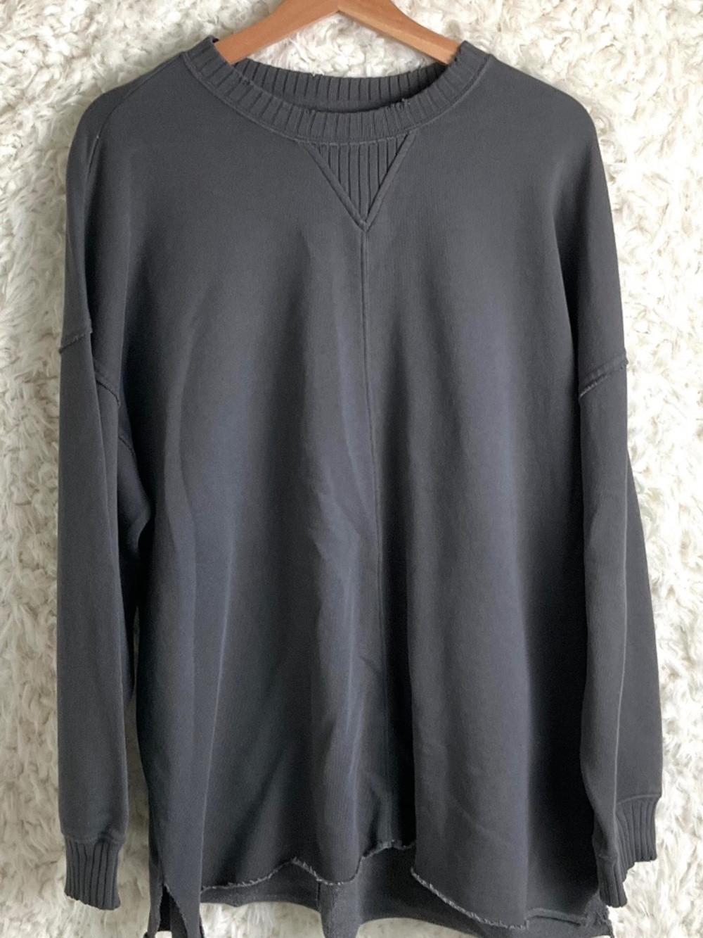 AERIE WOMEN'S OVERSIZED CHARCOAL GRAY SWEATSHIRT~SIZE SMALL~NWT!